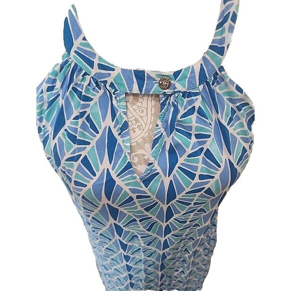 Escapada Halter Sleeveless Alice White Sapphire Kauai Dress Medium - Picture 3 of 9